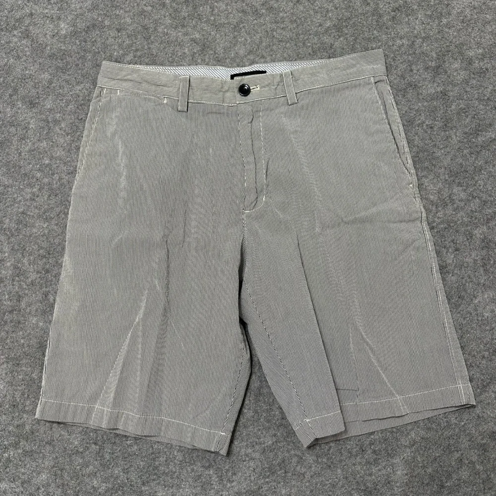 Banana Republic Shorts Mens 34 Blue Striped Cotton Casual Summer Prep